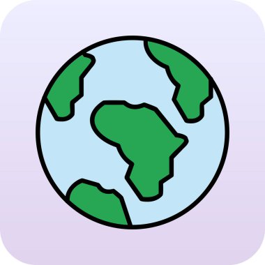 toprak küresi simgesi, vektör illüstrasyonu basit tasarım