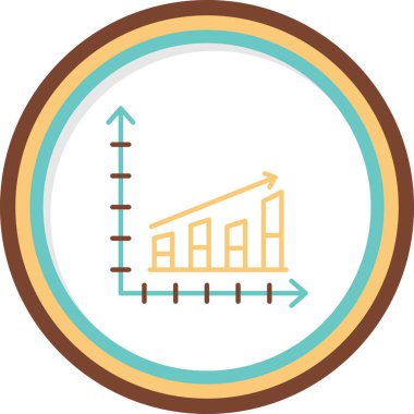 Kar grafiği simgesi, vektör illüstrasyonu