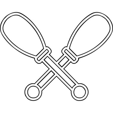 Kürek simgesinin vektör illüstrasyonu