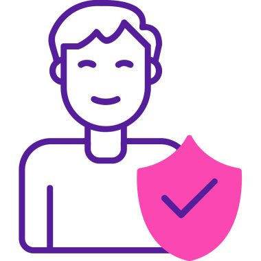 Bir Güven Adamı simgesinin vektör illüstrasyonu  