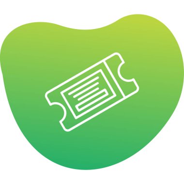 Bilet. Web simgesi basit illüstrasyon