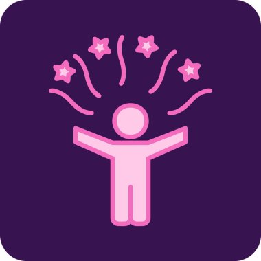 Mutlu çocuk ikonu, vektör stili tasarım. Kutlama