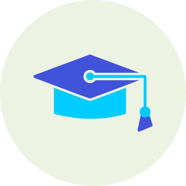 Mortarboard web simgesi basit illüstrasyon