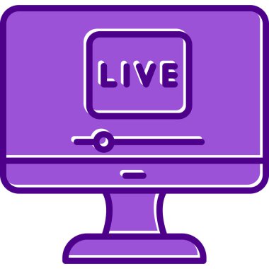 Yaşa. Web simgesi basit bir illüstrasyon. Ben...