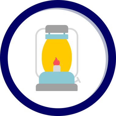 Gaz Lambası simgesinin vektör illüstrasyonu