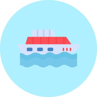 Yolcu gemisi. Web simgesi basit illüstrasyon