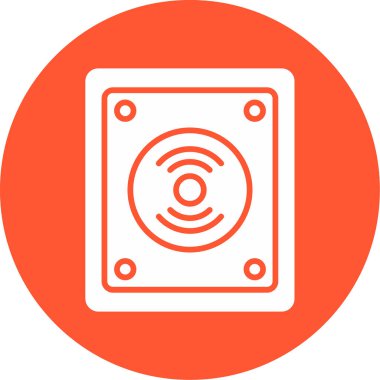 Acil Düğme Web simgesi, vektör illüstrasyonu  