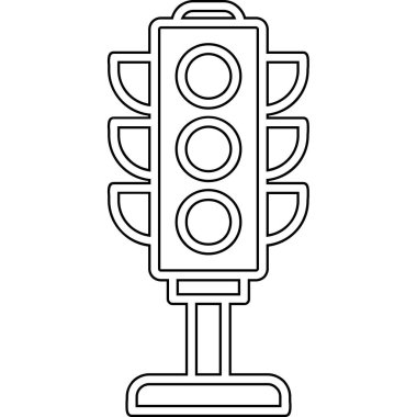 Trafik ışığı. Web simgesi basit illüstrasyon