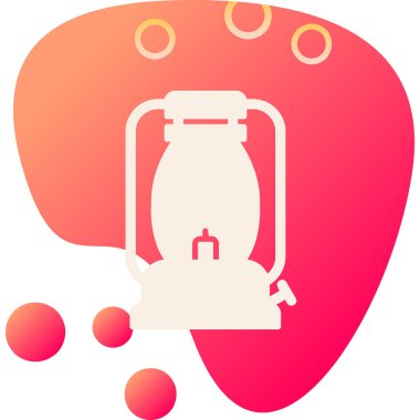 Gaz Lambası simgesinin vektör illüstrasyonu