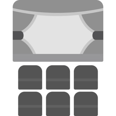 Tiyatro Web simgesi, vektör illüstrasyonu