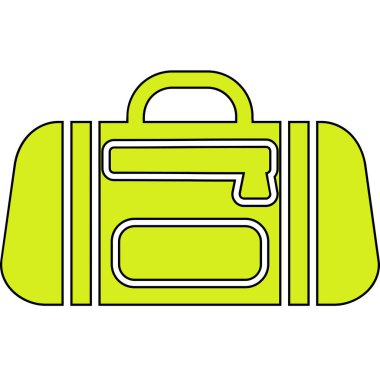 Spor çantası simgesi, vektör illüstrasyonu