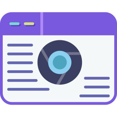 tarayıcı web simgesi, vektör illüstrasyonu