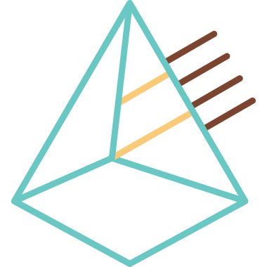 Prizma. Web simgesi basit illüstrasyon                 