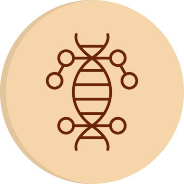 DNA ikonu vektör illüstrasyonu. Genetik        