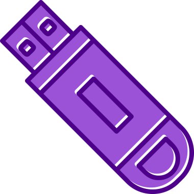 Flash disk simgesi, vektör illüstrasyon tasarımı