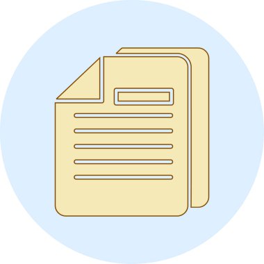 Belgeler. Web simgesi basit illüstrasyon