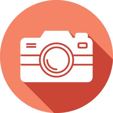 Fotoğraf makinesi simgesi, vektör illüstrasyonu. düz tasarım biçimi              