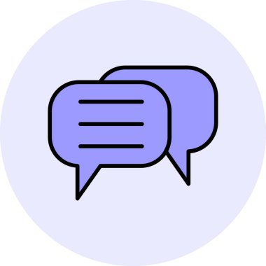 Sohbet simgesi vektör illüstrasyonu 