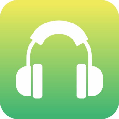 Kulaklık. Web simgesi basit illüstrasyon 