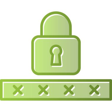 kilit düz simge vektör çizim