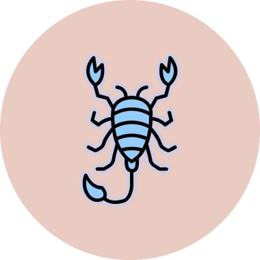 Akrep simgesi, basit vektör illüstrasyonu 