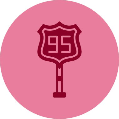 95. Yol simgesinin vektör illüstrasyonu       