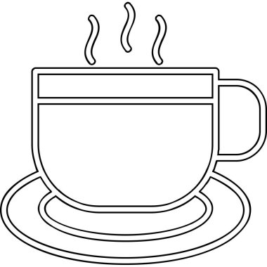 Kahve. Web simgesi basit illüstrasyon 