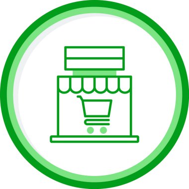 Alışveriş. Web simgesi basit illüstrasyon 