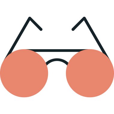 Gözlük. Web simgesi basit illüstrasyon