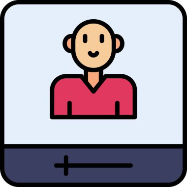 Sosyal medya etki simgesi, vektör illüstrasyonu basit tasarım