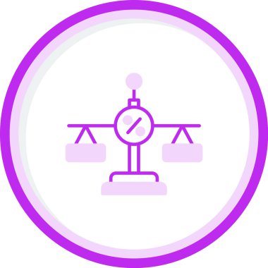 Ölçek simgesi, vektör illüstrasyonu basit tasarım