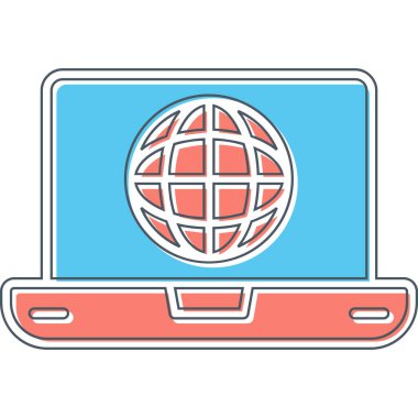 İnternet web simgesi basit illüstrasyon 