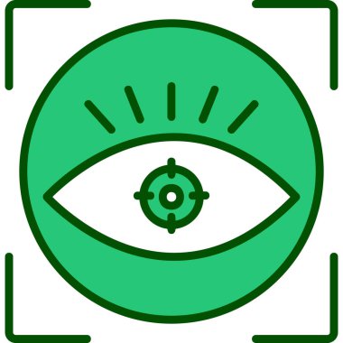 vizyon web simgesi, vektör illüstrasyonu 