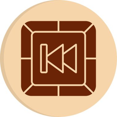 Geriye doğru ağ simgesi, vektör illüstrasyonu