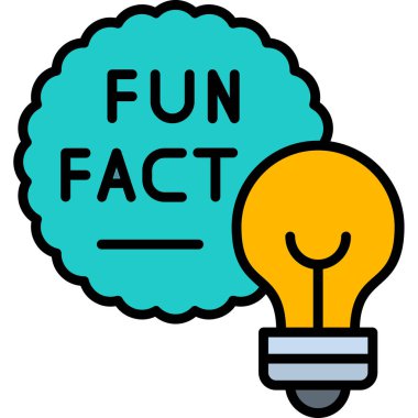 Eğlenceli Gerçekler konuşma balonu web simgesi, vektör illüstrasyonu