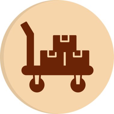 bagaj arabası ağ simgesi, vektör illüstrasyonu 