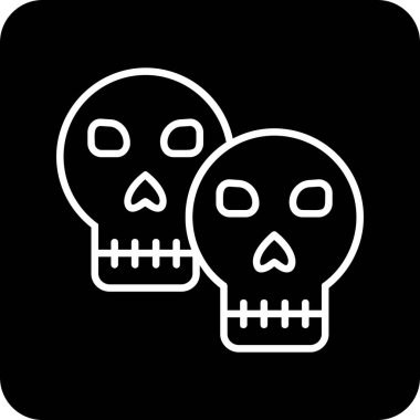 kafatası simgesi vektör illüstrasyonu