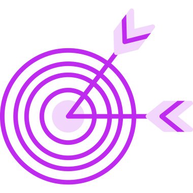 Oklu hedef. Web simgesi basit illüstrasyon 