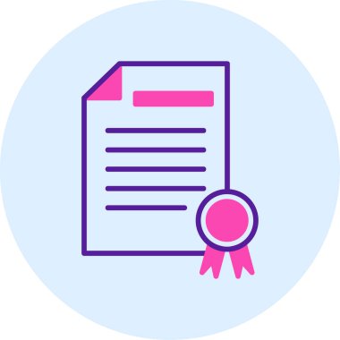 Sertifika. Web simgesi basit tasarım