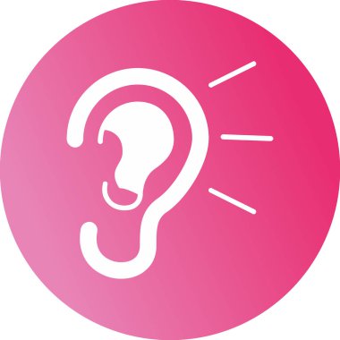 Dinleme simgesinin vektör illüstrasyonu