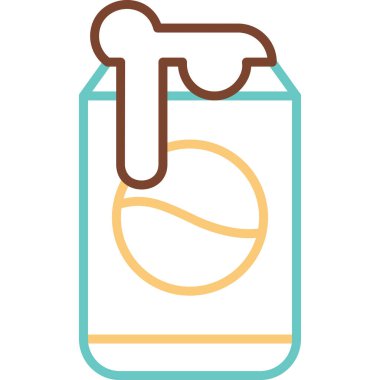 Soda kutusu. Web simgesi basit illüstrasyon