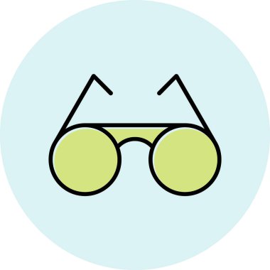 Gözlük. Web simgesi basit illüstrasyon