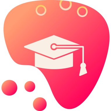 Mortarboard web simgesi basit illüstrasyon