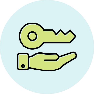 anahtar simgesi, vektör illüstrasyonu basit tasarım