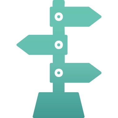 yön işareti simgesi, vektör illüstrasyonu 