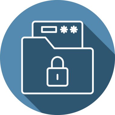 kilit düz simge vektör çizim