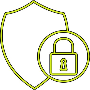 Koruma simgesinin vektör illüstrasyonu 