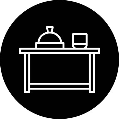 Mutfak ikonu. yemek illüstrasyonu 