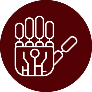 Robot el simgesinin web illüstrasyonu