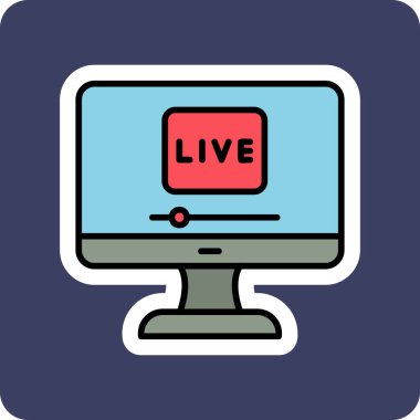 Yaşa. Web simgesi basit bir illüstrasyon. Ben...